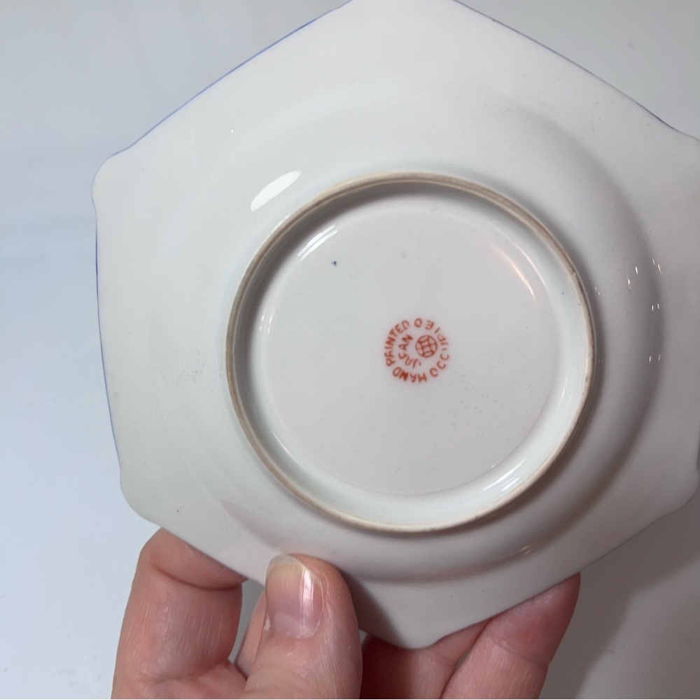 Japanese Ornate Gilt Porcelain Tea Cup & Saucer - Pink, Blue, Gold miniature - Picture 7 of 10